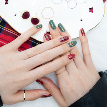 Load image into Gallery viewer, Zipkok® Gel Nail Strips - Red Checkmate Gloss