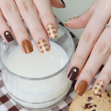 Load image into Gallery viewer, Zipkok® Gel Nail Strips - Brandybrown Check