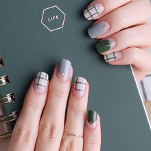 Load image into Gallery viewer, Zipkok® Gel Nail Strips - Deep Green Check