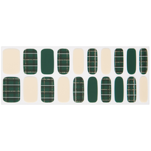 Load image into Gallery viewer, Zipkok® Gel Nail Strips - Vintage Green Check