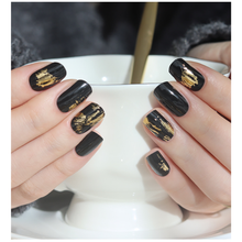 Load image into Gallery viewer, Zipkok® Gel Nail Strips - Black Foil Art