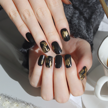 Load image into Gallery viewer, Zipkok® Gel Nail Strips - Black Foil Art