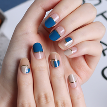 Load image into Gallery viewer, Zipkok® Gel Nail Strips - Blue Mondrian