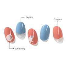 Load image into Gallery viewer, Zipkok® Gel Nail Strips - Cozy Cat