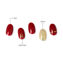 Load image into Gallery viewer, Zipkok® Gel Nail Strips - Chain Red