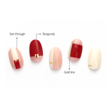 Load image into Gallery viewer, Zipkok® Gel Nail Strips - Line Fit Red