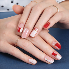 Load image into Gallery viewer, Zipkok® Gel Nail Strips - Line Fit Red