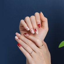 Load image into Gallery viewer, Zipkok® Gel Nail Strips - Line Fit Red