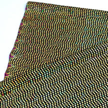 Load image into Gallery viewer, 52" Cuttable Width, 200GSM, 2-Way Stretch Metallic Nylon/Polyester/Spandex with Gold Hologram Sequins Knit Fabric by the Yard
