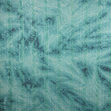 Load image into Gallery viewer, 58/60" 200GSM Dignity-Green Polyeste/Spandex Kimo Gomez Embroidery with Spangles Fabric by the Yard