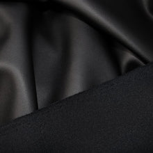 Load image into Gallery viewer, 58/60" 300GSM Polyester/Spandex Black Scuba Foil Knit Fabric by the Yard