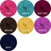 Load image into Gallery viewer, 7-Color 60" 180gsm 2-way Stretch ITY Knit Jersey Polyester Spandex Fabric by the Yard