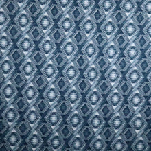 Load image into Gallery viewer, Blue Diamond Patterned Terry Rayon Clip Jacquard