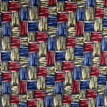 Load image into Gallery viewer, Navy-Mustard Single Span Jacquard Print