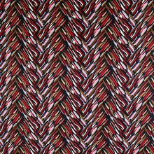 Load image into Gallery viewer, Black-Red Brushed Jacquard Print