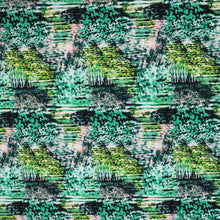 Load image into Gallery viewer, 58/60" Green-Multi Polyester/Single Spandex Knit Jacquard Printed Fabric by the Yard