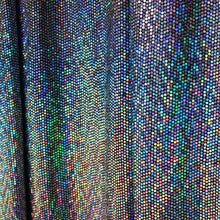 Load image into Gallery viewer, 52" Cuttable Width, 200GSM, 2-Way Stretch Metallic Nylon/Polyester/Spandex with Silver Hologram Sequins Knit Fabric by the Yard