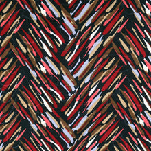Load image into Gallery viewer, Black-Red Brushed Jacquard Print