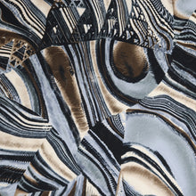 Load image into Gallery viewer, 60" Abstract Lining Printed Polyester Single Spandex Knit Jacquard with Embroidery Fabric by the Yard