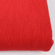 Load image into Gallery viewer, 58/60" Red Light Weight Polyester/Cotton/Spandex Knit Mesh Fabric by the Yard