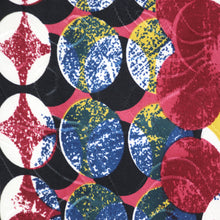 Load image into Gallery viewer, 58/60" Wine-Multi Scren Printed Polyester/Single Spandex Knit Jacquard Fabric by the Yard