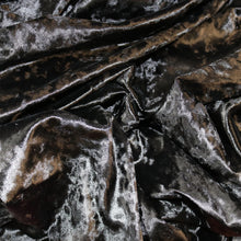 Load image into Gallery viewer, 58/60" Shiny Black Polyester/Spandex Velvet Brim-Brim Fabric by the Yard