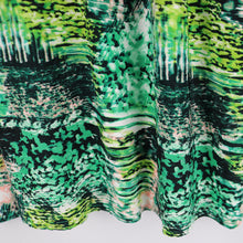 Load image into Gallery viewer, 58/60" Green-Multi Polyester/Single Spandex Knit Jacquard Printed Fabric by the Yard