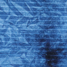 Load image into Gallery viewer, 58/60" Tie-Dyed Blue Polyester/Spandex Knit Hukuro Fabric with Stripes by the Yard