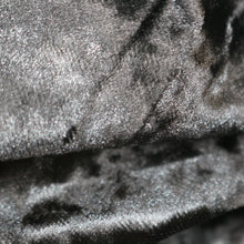 Load image into Gallery viewer, 58/60" Shiny Black Polyester/Spandex Velvet Brim-Brim Fabric by the Yard