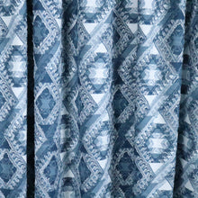 Load image into Gallery viewer, Blue Diamond Patterned Terry Rayon Clip Jacquard