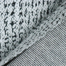 Load image into Gallery viewer, 54/56" 270GSM Black and White Irregular Patterned Cotton/Polyester/Spandex Knit Jacquard Fabric by the Yard