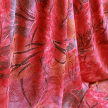 Load image into Gallery viewer, 60" Wine Tie-Dyed, Flower Paper Print by the Yard