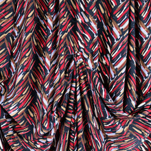 Load image into Gallery viewer, Black-Red Brushed Jacquard Print