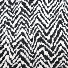 Load image into Gallery viewer, 52/54" Black and White Herringbone Pattern Cotton/Polyester/Spandex Knit Jacquard Fabric by the Yard