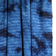 Load image into Gallery viewer, 58/60" Tie-Dyed Blue Polyester/Spandex Knit Hukuro Fabric with Stripes by the Yard