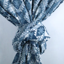 Load image into Gallery viewer, Blue Diamond Patterned Terry Rayon Clip Jacquard