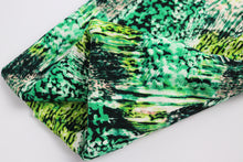 Load image into Gallery viewer, 58/60" Green-Multi Polyester/Single Spandex Knit Jacquard Printed Fabric by the Yard