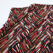 Load image into Gallery viewer, Black-Red Brushed Jacquard Print