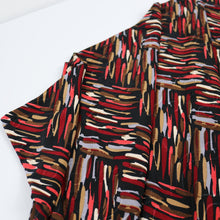 Load image into Gallery viewer, Black-Red Brushed Jacquard Print