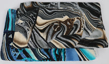 Load image into Gallery viewer, 60" Abstract Lining Printed Polyester Single Spandex Knit Jacquard with Embroidery Fabric by the Yard