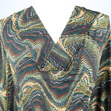 Load image into Gallery viewer, 60" Brown-emerald wave design Single Span Jacquard Printed Fabric by the Yard