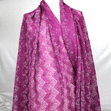 Load image into Gallery viewer, 52/54" Purple Polyester/Rayon/Spangle Lace Fabric by the Yard