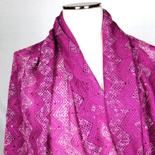 Load image into Gallery viewer, 52/54" Purple Polyester/Rayon/Spangle Lace Fabric by the Yard