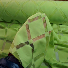 Load image into Gallery viewer, 58/60" 4-Colors Sheer Diamond Patterned Polyester Clip Knit Jacquard Fabric by the Yard