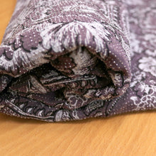 Load image into Gallery viewer, Purple Floral Nylon/Metallic/Spandex Knit Fabric with Puff by the Yard, 58-60" Wide
