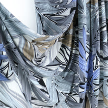 Load image into Gallery viewer, Fabric by the Yard, Leaf Pattern Printed Polyetser/Spandex Venezia Knit Jersey, 58-60"