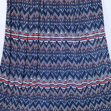 Load image into Gallery viewer, 58-60" Blue-Red Chevron Polyester/Spandex ITY Knit Jersey Fabric with Puff by the Yard