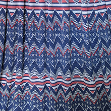 Load image into Gallery viewer, 58-60" Blue-Red Chevron Polyester/Spandex ITY Knit Jersey Fabric with Puff by the Yard