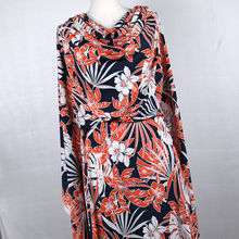 Load image into Gallery viewer, Orange and White Palm Trees with Puff Lining on Navy Background