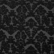 Load image into Gallery viewer, Navy & Black Floral Patterned Cotton/Poly Span Jacquard